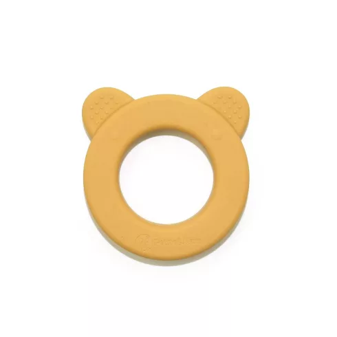 P&M Beary Szilikon rágóka csörgővel Intense Ochre 0m+