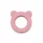 P&M Beary Szilikon rágóka csörgővel Dusty Rose 0m+