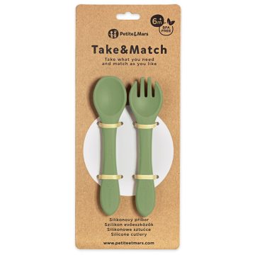P&M Szilikon evőeszközök TAKE&MATCH Sweet Pea 6m+