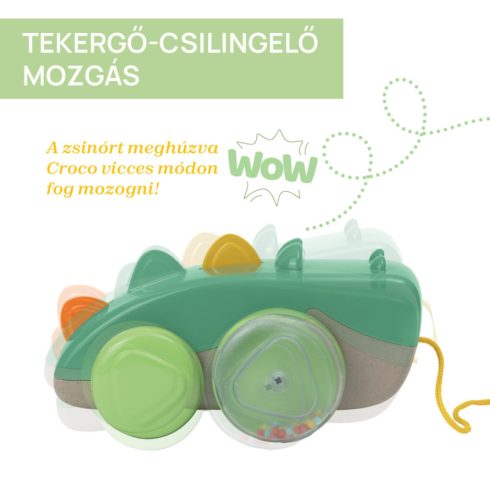 Croco Pull Along ECO+ Húzható Krokodil 12h+