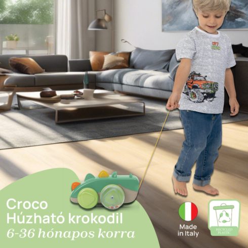 Croco Pull Along ECO+ Húzható Krokodil 12h+