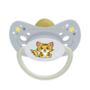    Baby Bruin Latex cseresznye játszócumi világító karikával 2-es méret 6-36hó - Cica
