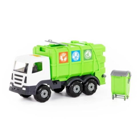 Polesie Toys szelektívgyűjtő kukásautó - zöld