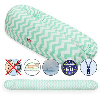   Scamp univerzális szoptatós párna - zöld /fehér  csikós