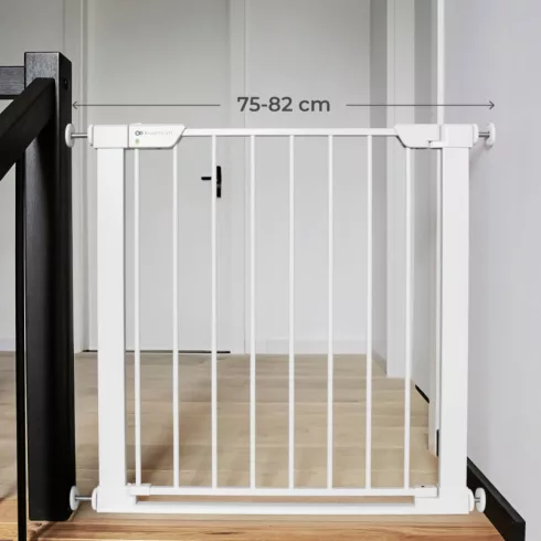 Kinderkraft Safe Snap biztonsági ajtórács 75-82 cm - fehér