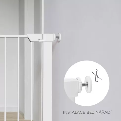 Kinderkraft Safe Snap biztonsági ajtórács 75-82 cm - fehér