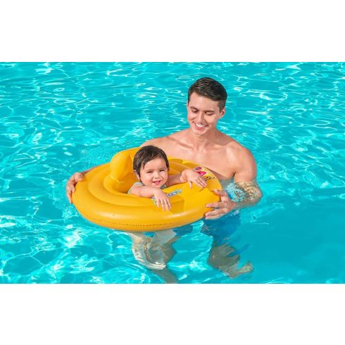 Bestway Swim Safe bébi beleülős sárga úszógumi