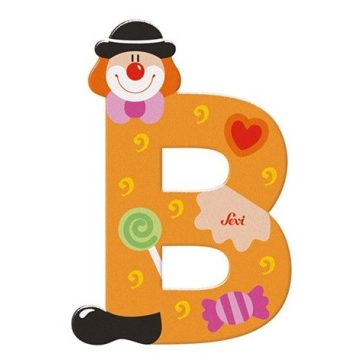 Sevi Fa betű bohócos - B narancssárga