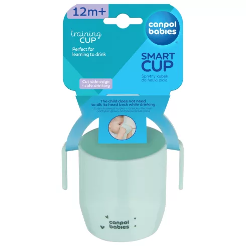 Canpol babies Itatópohár SMART 180 ml 12hó+ türkiz