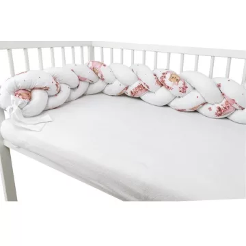Baby Shop prémium fonott fejvédő kiságyba 250cm - Betty