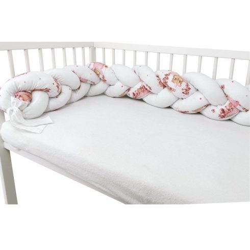 Baby Shop prémium fonott fejvédő kiságyba 240cm - Betty