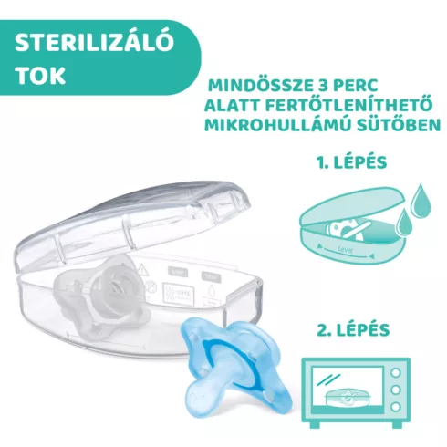 Chicco PhysioForma®  Mini Soft szilikon cumi 0-2 hó, 2 db rózsaszín