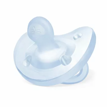   Chicco Physio Soft cumi 0-6hó csupa puha szilikon - világoskék