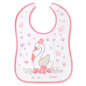 BabyOno Frottír előke vízálló réteggel - hattyú