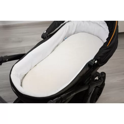 Szivacs matrac mózeskosárba steppelt huzattal 75*35cm - fehér