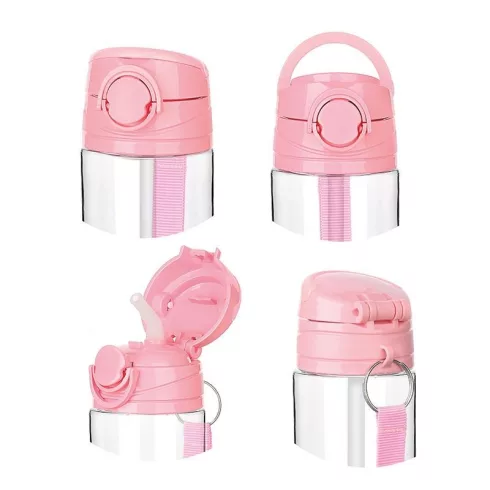 Titiz szívószálas kulacs 500ml - Rózsaszín