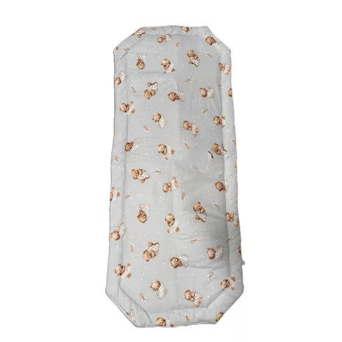 Baby Bruin Óvodai derékalj  124*52cm (+-2cm) - szürke baba maci