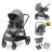   Maxi-Cosi Zelia S Trio babakocsi szett + FamilyFix S ISOFIX talppal - Grey
