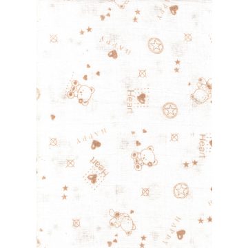 Mintás textil pelenka 1db-os - happy heart