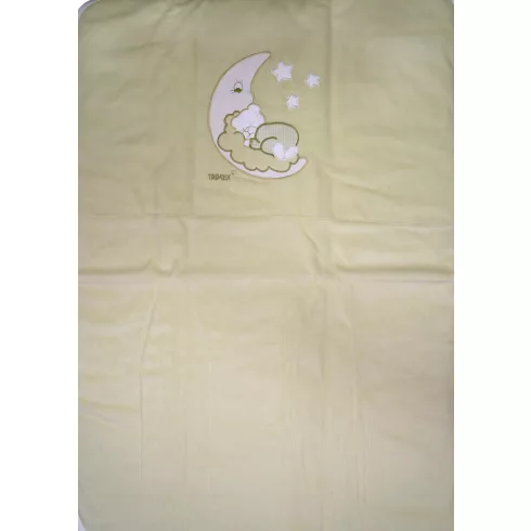Trimex bélelt plüss takaró 70x100cm - holdon alvó maci zöld