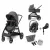 Maxi-Cosi Zelia S Trio babakocsi szett + FamilyFix S ISOFIX talppal - Dark Grey