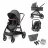   Maxi-Cosi Zelia S Trio babakocsi szett + FamilyFix S ISOFIX talppal - Dark Grey