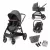 Maxi-Cosi Zelia S Trio babakocsi szett + FamilyFix S ISOFIX talppal - Dark Grey
