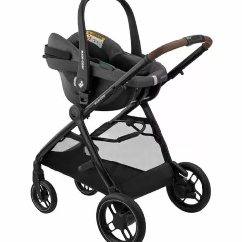 Maxi-Cosi Zelia S Trio babakocsi szett + FamilyFix S ISOFIX talppal - Dark Grey
