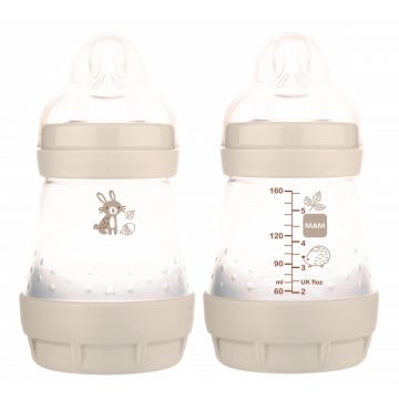   MAM Anti-Colic Matt Forest 160ml cumisüveg 0+ szürke nyuszi