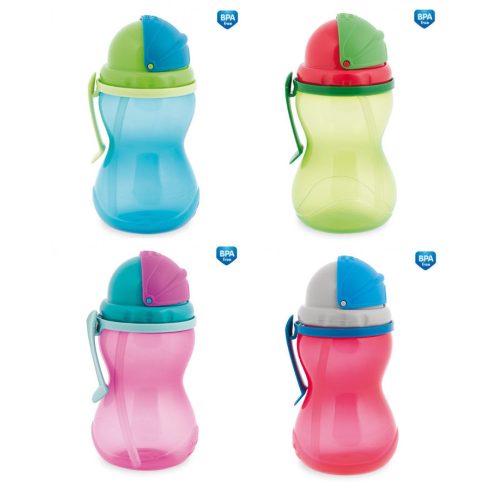 Canpol sportos itatópohár felnyitható fedéllel és szívószállal 12ho+ Pink