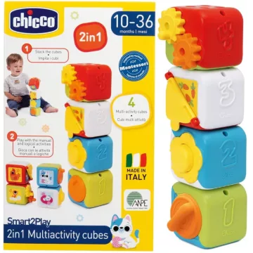 Chicco Építőkockák 2in1 manuális játék 10-36 hó