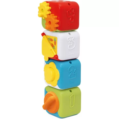 Chicco Építőkockák 2in1 manuális játék 10-36 hó