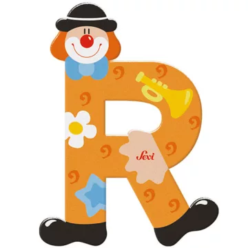 Sevi Fa betű bohócos - R narancssárga