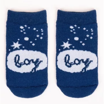 Yo! Baby frottír zokni 0-3 hó - Kék boy