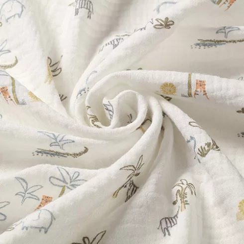 BabyOno Extra puha textil pelenka  3 db gyűrt muszlin - zöld