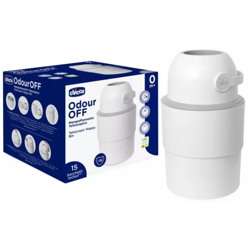 Chicco Odour Off Teleszkópos pelenkatároló konténer - fehér