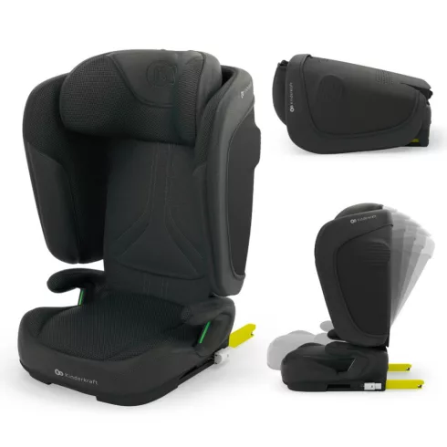 KINDERKRAFT Unity 2 i-Size gyermekülés - 100-150 cm - Black