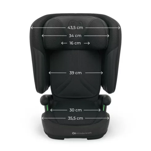 KINDERKRAFT Unity 2 i-Size gyermekülés - 100-150 cm - Black