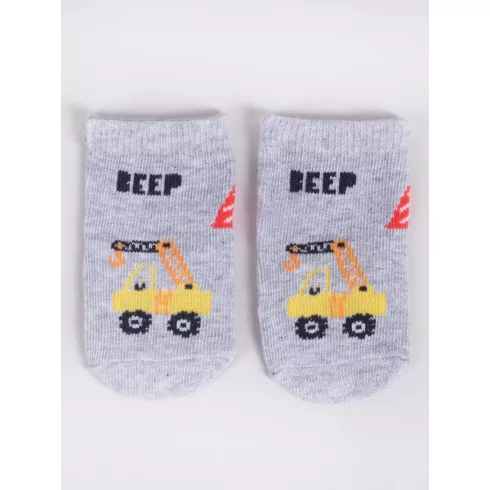 Yo! Baby pamut zokni 3db-os 3-6 hó - járművek 