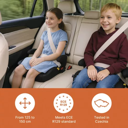 Zopa Kappa i-Size ülésmagasító 125-150 cm  - Black