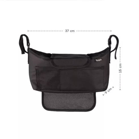 Zopa rendezőtáska babakocsira Plus - Black 