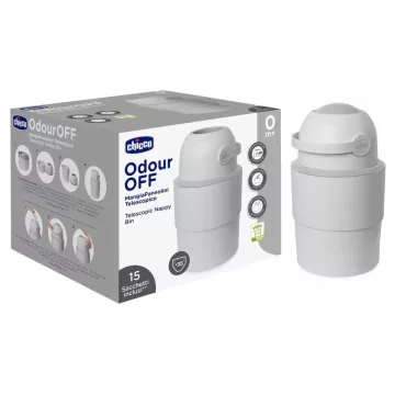   Chicco Odour Off Teleszkópos pelenkatároló konténer - világosszürke