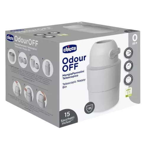 Chicco Odour Off Teleszkópos pelenkatároló konténer - világosszürke