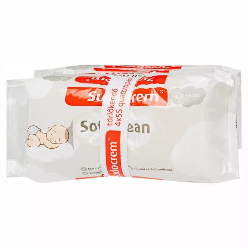 Sudocrem törlőkendő soft clean 4x55db-os