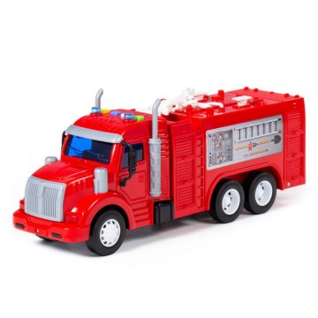 Polesie Profi műanyag tűzoltó kamion - piros