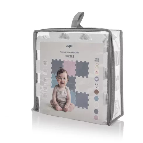 Zopa szivacs puzzle 30x30 cm 9db - Ivory Beige