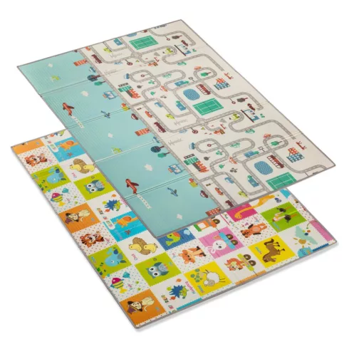 Zopa Multifunkciós kétoldalas összecsukható játszószőnyeg 200x150cm - City