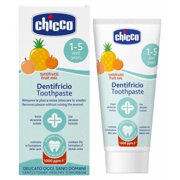   Chicco Vegyes gyümölcs ízű fogkrém 50 ml fluoridos xilittel Tuttifrutti 1-5 év