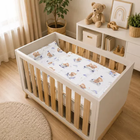 Baby Shop ágynemű huzat 100*135 cm - Mackó álom kék