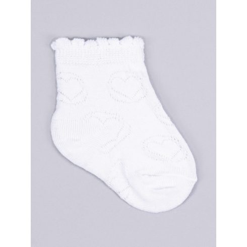 Yo! Baby pamut zokni 20/22 - fehér, mintás